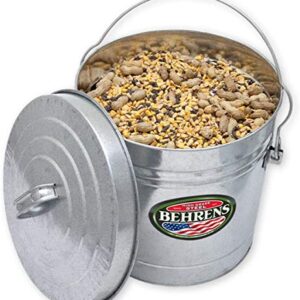 Behrens FBA High Grade 6110 10 Gal Silver Galvanized Steel Dry Storage Can W/Locking Lid