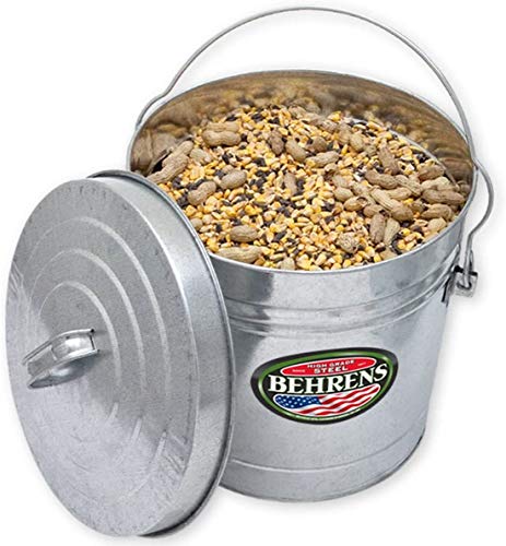 Behrens FBA High Grade 6110 10 Gal Silver Galvanized Steel Dry Storage Can W/Locking Lid