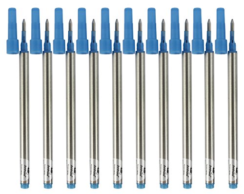 Sipliv Screw-type Rollerball Refills, Pack of 10 PCS, 0.5 mm, Blue Ink