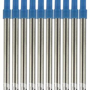 Sipliv Screw-type Rollerball Refills, Pack of 10 PCS, 0.5 mm, Blue Ink