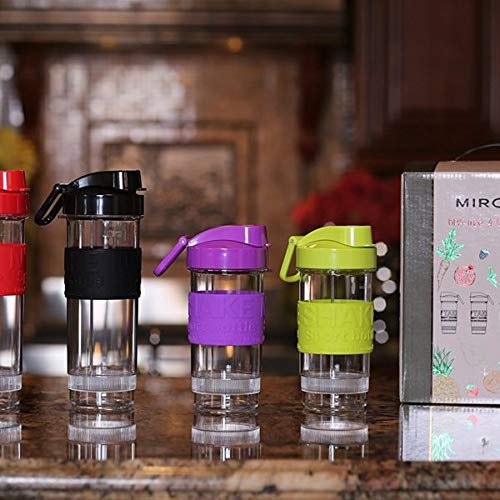 Mironi Personal Smoothie Blender 2-in-1 Single Serve Blender, Mini Bullet Blender 500W With 20 Ounce Tritan Sports Bottle and Grinder Cup for Juices, Shakes, Smoothies and More Stainless Steel