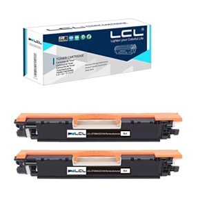 lcl remanufactured toner cartridge replacement for hp 126a ce310a ce310ad laserjet pro cp1020 cp1025 cp1025nw laserjet 100 color mfp m175 m175nw m175a m175n m175w (2-pack black)