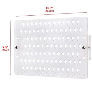 JACKCUBE Design Wall Mount Earring Jewelry Holder Organizer Hanger Storage Rack Display Frosted Acrylic with 94 Holes(Frosted, 15.7 x 9.4 x 0.9 inches) - MK201B