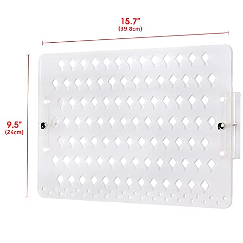 JACKCUBE Design Wall Mount Earring Jewelry Holder Organizer Hanger Storage Rack Display Frosted Acrylic with 94 Holes(Frosted, 15.7 x 9.4 x 0.9 inches) - MK201B