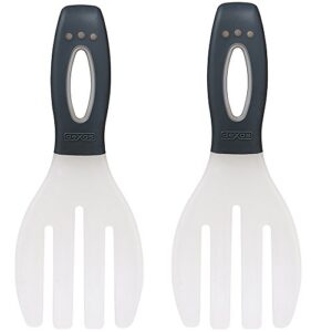 dexas long handled salad hands, gray