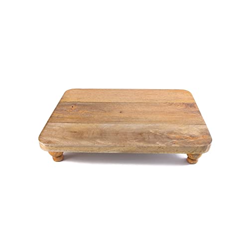 Heritage Lace Wood Charcuterie Farmhouse 18"X3"X14" Footed Serving Board