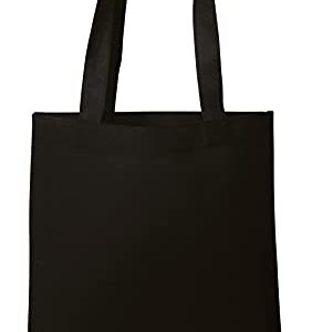 Reusable Eco Friendly Non Woven Carry-All Tote Bag Art Craft School Outdoor Activties (15, Black)