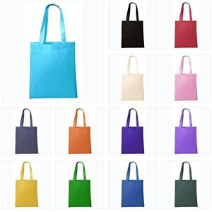 Reusable Eco Friendly Non Woven Carry-All Tote Bag Art Craft School Outdoor Activties (15, Black)