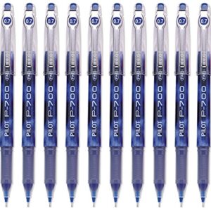 Pilot P-700 Rollerball Stick Gel Pen, Blue Ink, Fine Point 10-PACK(38611)