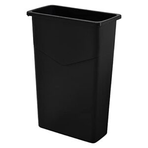 global industrial slim trash container, 23 gallon, black
