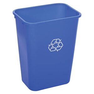 global industrial plastic recycling wastebasket, 41-1/4 qt., blue