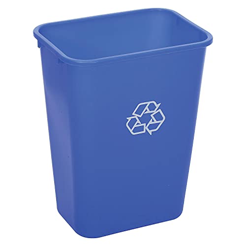 Global Industrial Plastic Recycling Wastebasket, 41-1/4 Qt., Blue