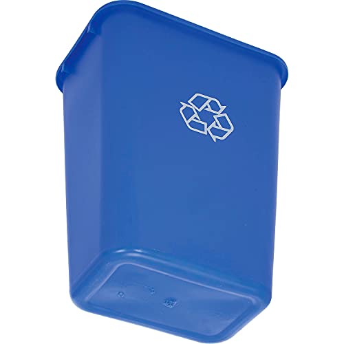 Global Industrial Plastic Recycling Wastebasket, 41-1/4 Qt., Blue