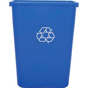 Global Industrial Plastic Recycling Wastebasket, 41-1/4 Qt., Blue