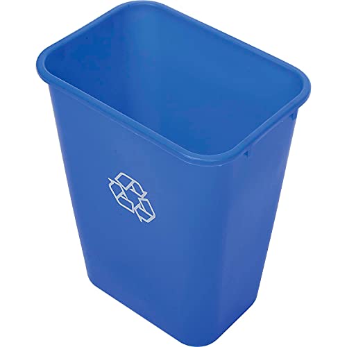 Global Industrial Plastic Recycling Wastebasket, 41-1/4 Qt., Blue