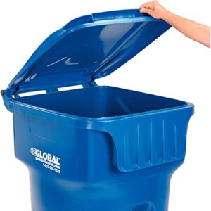 OTTO Mobile Heavy Duty Trash Container, 95 Gallon, Blue