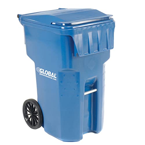 OTTO Mobile Heavy Duty Trash Container, 95 Gallon, Blue