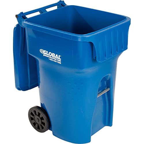 OTTO Mobile Heavy Duty Trash Container, 95 Gallon, Blue