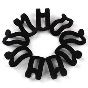 WARMBUY Velvet Hanger Connector Hooks for Closet Space Saving Cascading Hanger Organizer, Black, 40 Pack