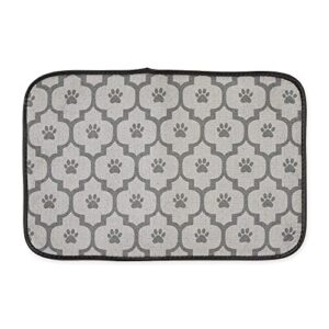 bone dry machine washable, ultra absorbent pet mat, 12x18, gray lattice