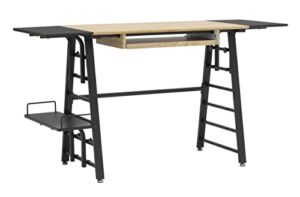 calico designs convertible art drawing/computer desk for kids in ashwood/graphite 51240