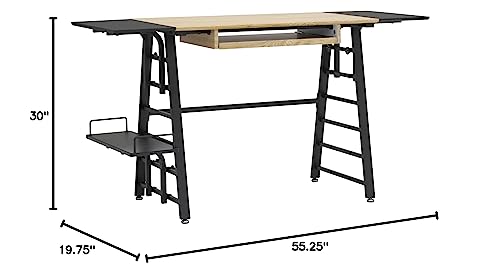 Calico Designs Convertible Art Drawing/Computer Desk for Kids in Ashwood/Graphite 51240