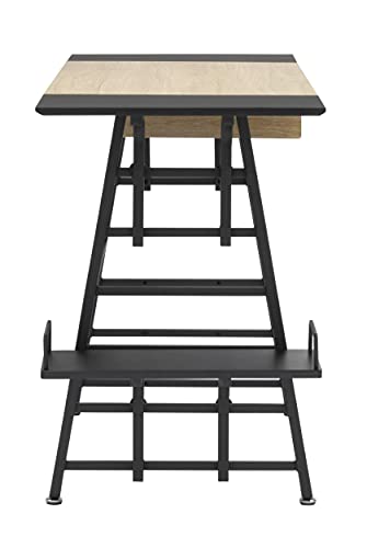 Calico Designs Convertible Art Drawing/Computer Desk for Kids in Ashwood/Graphite 51240