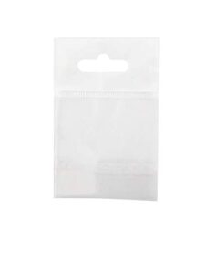 888 display® - 200 bags of ultra clear treat, bakery, candle, soap, cookie bags w/adhesive seal (2" x 2" - 200 count, ultra clear w/hanging header)