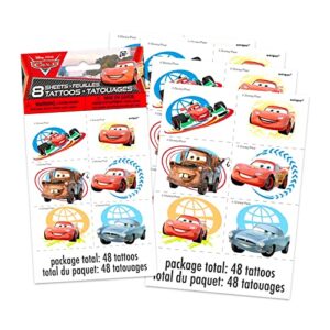 Disney Cars Tote Bags Value Pack - 3 Reusable Tote Party Bags Cars Tattoos, and More (Featuring Lightning McQueen and Cruz Ramirez)