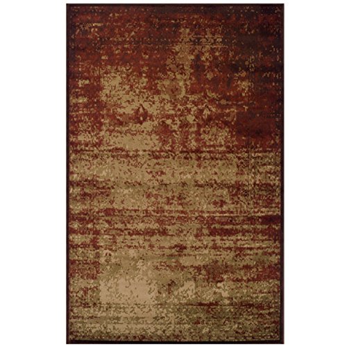 SUPERIOR Indoor Area Rug or Runner, Jute Backed Modern Abstract Rugs for Living Room, Dining, Kitchen, Office, Bedroom, Hardwood Floor Decor, Afton Collection, Auburn, 5' x 8'