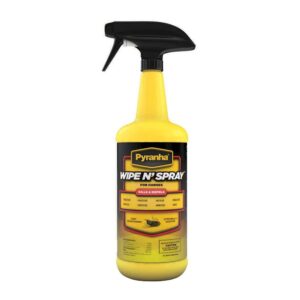 pyranha 759005934970 wipe n spray fly protection, yellow