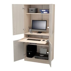 Inval AM-16423 Computer Desk, Washed Oak/Beech