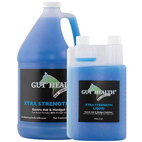 Gut Health Horse Feed Supplement - Xtra Strength Top Dress (1 Gallon) - Ulcer Aid for Horses That Promotes Improved Mood, Coat, Hoof Growth, and Weight Gain