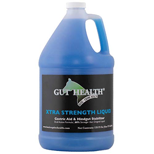 Gut Health Horse Feed Supplement - Xtra Strength Top Dress (1 Gallon) - Ulcer Aid for Horses That Promotes Improved Mood, Coat, Hoof Growth, and Weight Gain