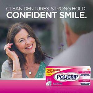 SUPER POLIGRIP Denture Adhesive Cream Original 2.40 oz (Pack of 4)