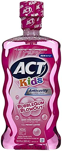 Act Kids Anticavity Flouride Rinse Bubble Gum 16.9 Fl Oz (Pack of 2)