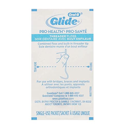 Glide Threader Floss, 30 Single-Use Packets each (Value Pack of 10)