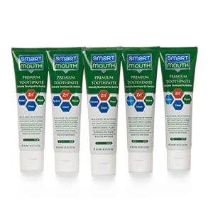 Smart Mouth Whitening Toothpaste with Fluoride Clean Mint 6 oz(Pack of 5)