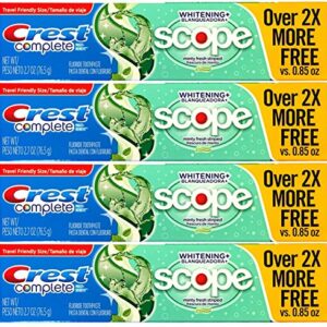 Crest Whitening Plus Scope Toothpaste Minty Fresh Striped 2.70 oz (Pack of 4)