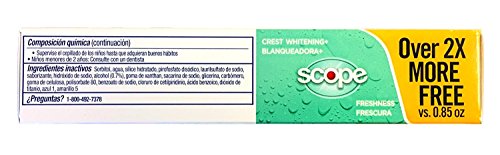 Crest Whitening Plus Scope Toothpaste Minty Fresh Striped 2.70 oz (Pack of 4)