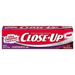 close-up fluoride toothpaste, freshening red gel 4 oz (pack of 5)