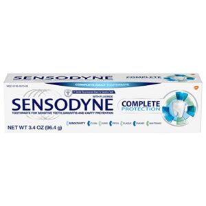sensodyne complete protection sensitivity toothpaste with cavity & gingivitis protection extra fresh 3.4 oz (pack of 3)