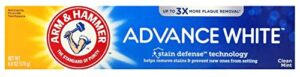 arm & hammer advance white extreme whitening baking soda and peroxide toothpaste, fresh mint, twin pack 6 oz (pack of 4)
