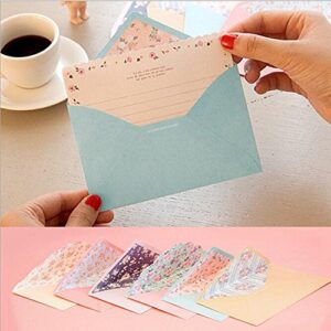 SCStyle 32 Cute Lovely Kawaii Special Design Writing Stationery Paper+16 Envelope 3.45 x5.4 Inch -(Flower)