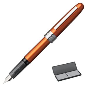 platinum fountain pen, plaisir fine nib, nova-orange (pgb-1000#25-f)