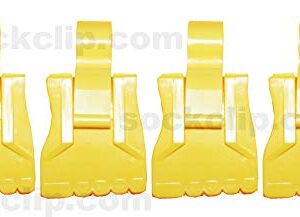 The Amazing Sock Clip Sock Holder, 32 Clips, Yellow, Made in U.S.A.