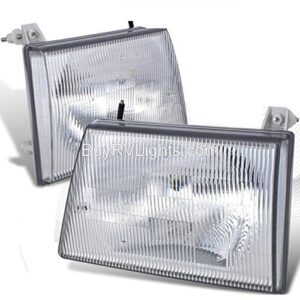 holiday rambler imperial 1995-2002 rv motorhome pair (left & right) replacement front headlights with bulbs