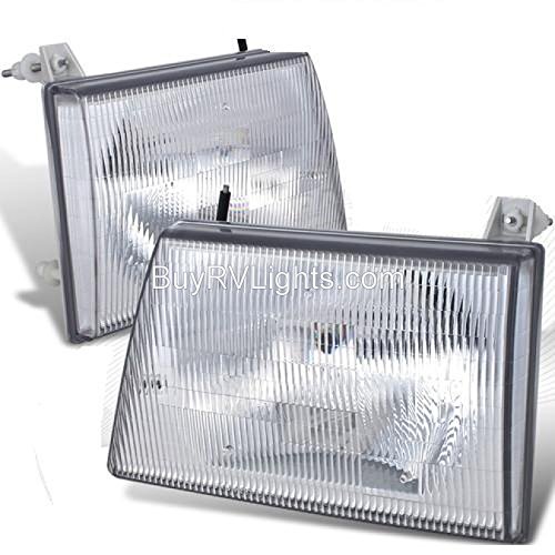 Holiday Rambler Imperial 1995-2002 RV Motorhome Pair (Left & Right) Replacement Front Headlights with Bulbs