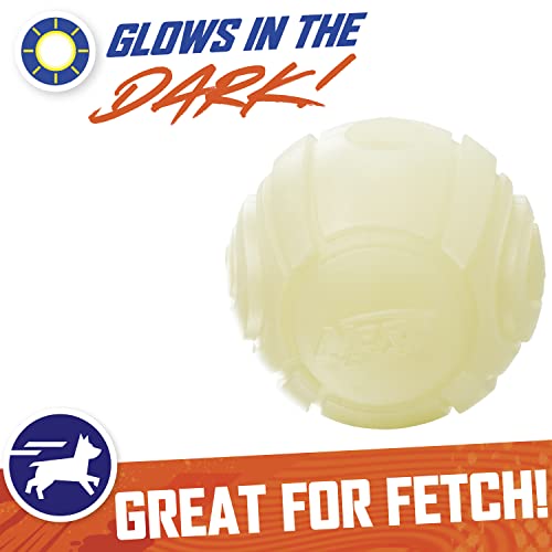 Nerf Dog Tennis Ball Blaster Dog Toy white, 2.5 Inch Glow Reload Ball