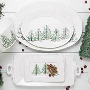 Vietri Lastra Holiday Collection Italian Serveware Sets and Pieces (Small Oval Platter)